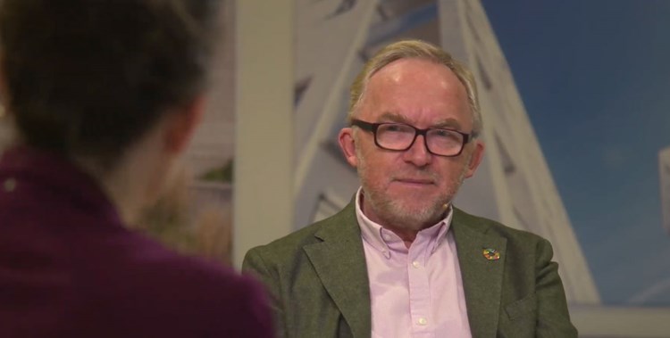 Klimaekspert og meteorolog Jesper Theilgaard svarede på spørgsmål og holdt oplæg. || Web Digital Konference 02