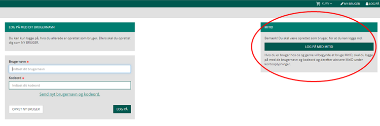 Log på med MitId || Mitid Login Crop