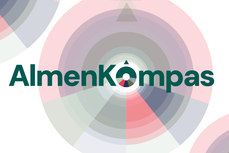 Illustration med AlmenKompas' logo || Almenkompas Pix Web 1000