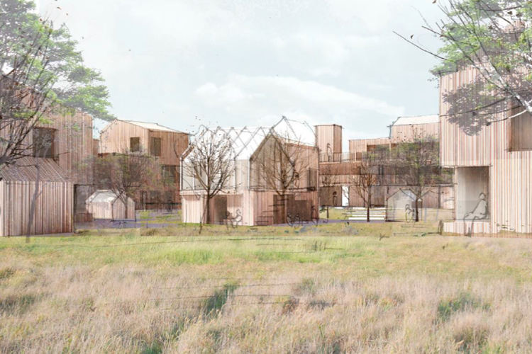 Illustration af boliger || Masnedsund Illu Web